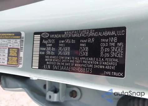 2024 Hyundai Santa Cruz Se z USA, uszkodzony, nr VIN 5NTJA4AE9RH088373